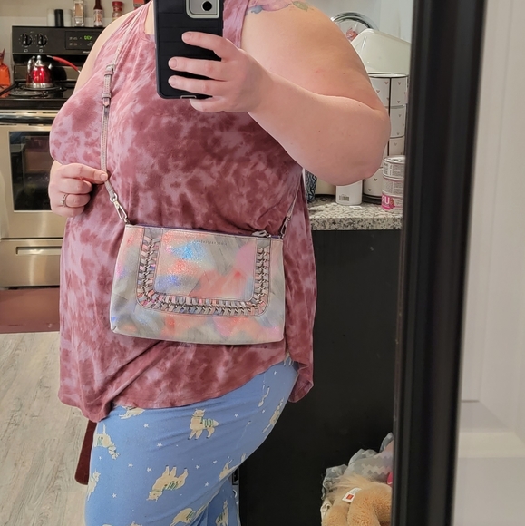 Aimee Kestenberg Suede Rainbow Crossbody Purse - Picture 8 of 8